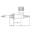 14050_2 Кран лабораторный д/сжатого воздуха линейный д/установки в стену/стеллаж